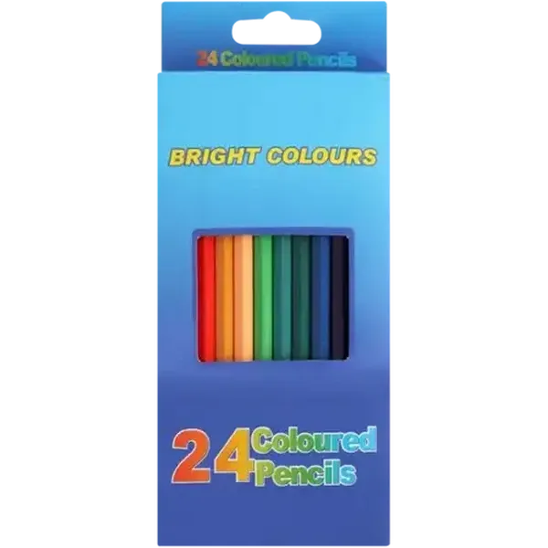Bright Colours Coloured Pencils Set 24 Piece