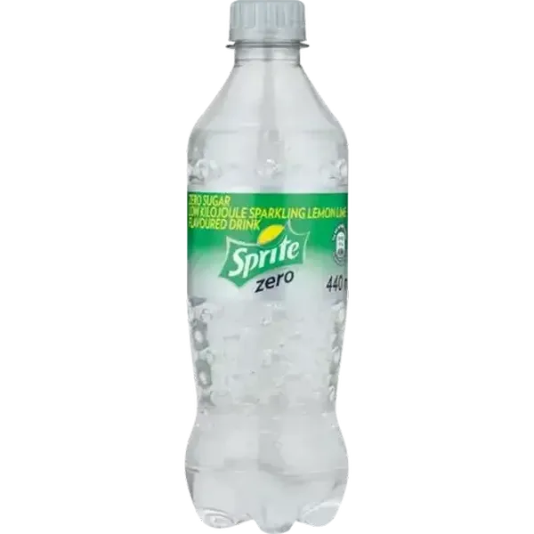 Sprite Zero Sparkling Lemon Flavoured Soft Drink 440ml