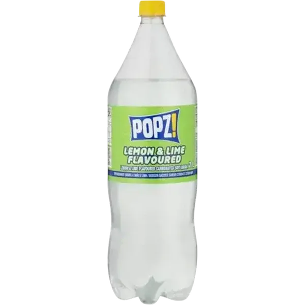 Popz! Lemon & Lime Flavoured Soft Drink 2L