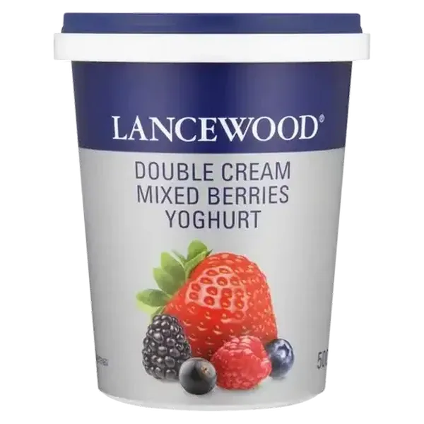 LANCEWOOD Mixed Berries Flavoured Double Cream Yoghurt 500g
