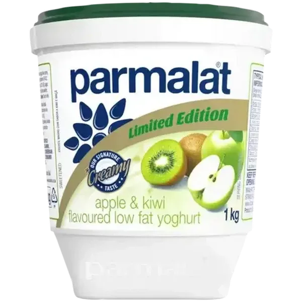 Parmalat Limited Edition Apple & Kiwi Flavoured Limited Edition Low Fat Yoghurt 1kg
