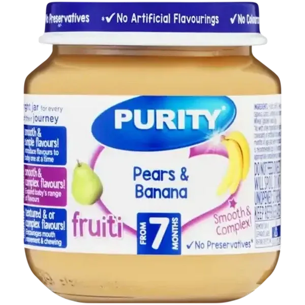 PURITY From 7 Months Pears & Banana Fruiti 125ml