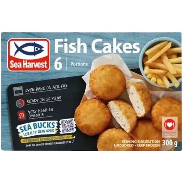 Sea Harvest Frozen Fish Cakes 300g Pack