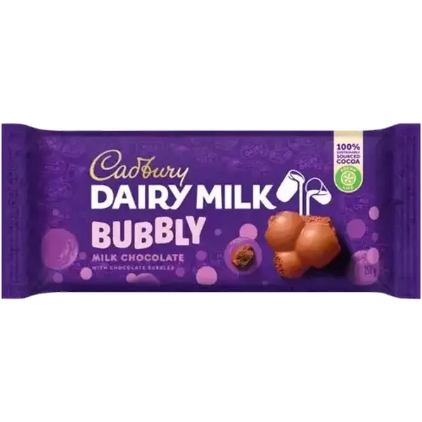 Cadbury Dairy Milk Bubbly Chocolate Slab 150g