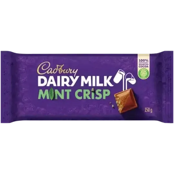 Cadbury Dairy Milk Mint Crisp Chocolate Slab 150g