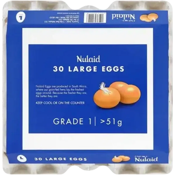 Nulaid Grade 1 Large Eggs 30 x >51g