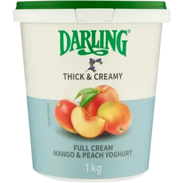 Darling Thick & Creamy Mango & Peach Full Cream Yoghurt 1kg