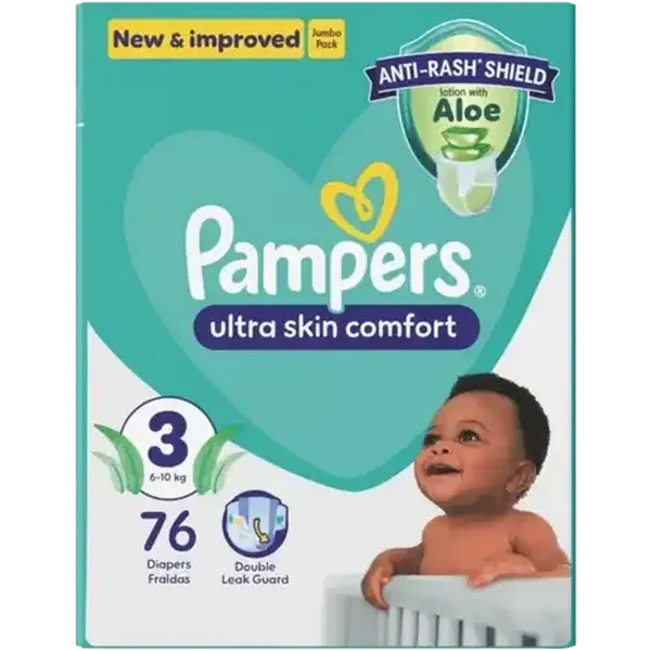 Pampers Size 3 6-10kg Disposable Nappies 76 Pack