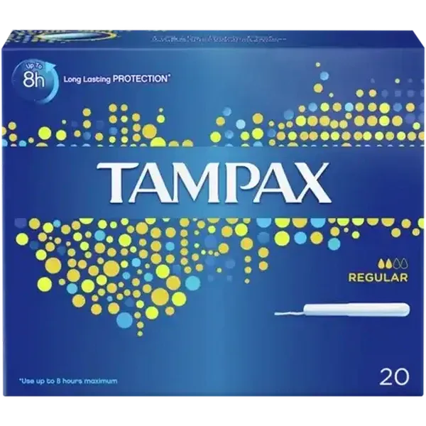 Tampax Regular Cardboard Applicator Tampons 20 Pack