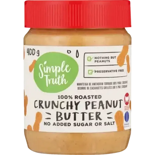 Simple Truth Reduced Sugar 100% Roasted Crunchy Peanut Butter 400g