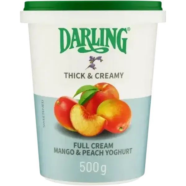 Darling Thick & Creamy Mango & Peach Full Cream Yoghurt 500g