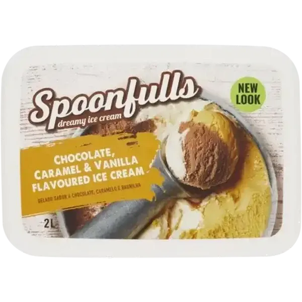 Spoonfulls Caramel, Vanilla & Chocolate Ice Cream 2L