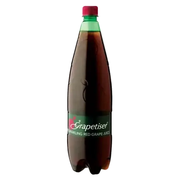 Grapetiser 100% Red Grape Sparkling Juice Bottle 1.25L