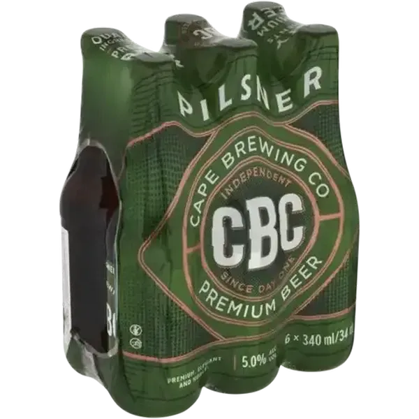 CBC Pilsner Beer Bottles 6 x 340ml