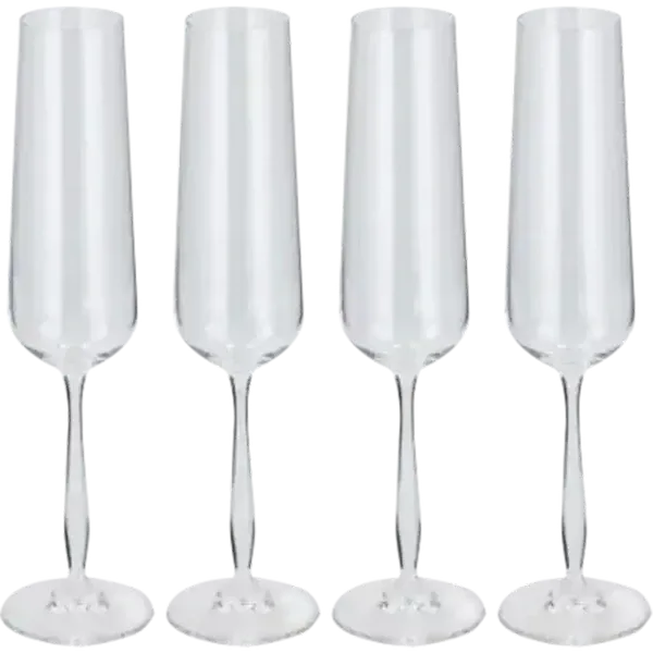 Maison Forine Gourmet Lead-Free Crystal Flute Glasses 4-Pack