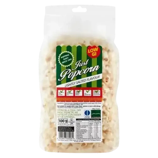 Just Popcorn Lightly Salted Flavoured Popcorn 100g