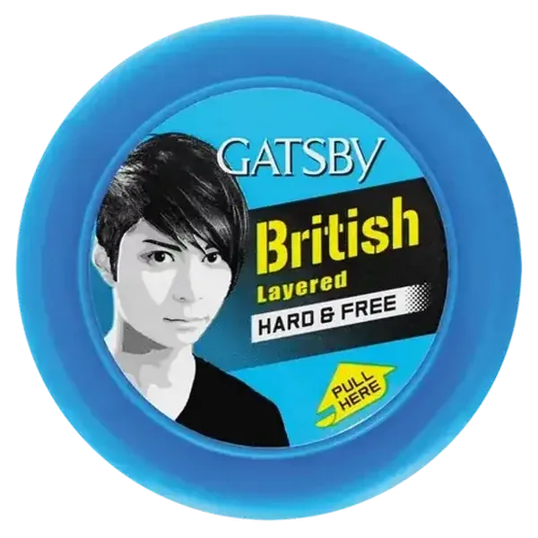 Gatsby British Layered Hard & Free Styling Wax 75g