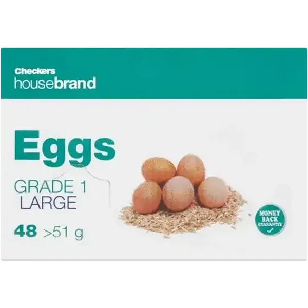 Checkers Housebrand Large Eggs 48 Pack