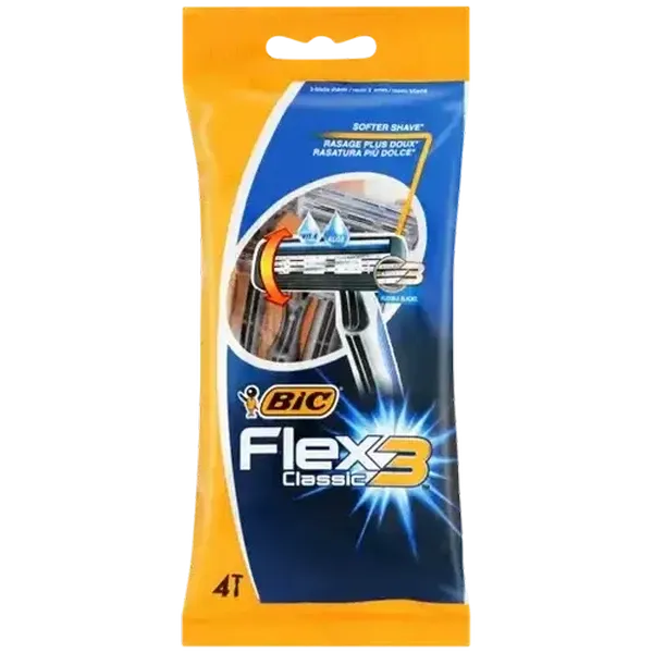BIC Flex 3 Men's Disposable Razors Pouch 4 Pack