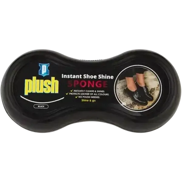 Plush Instant Black Shoe Shine Sponge