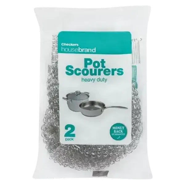 Checkers Housebrand Heavy Duty Pot Scourers 2 Pack