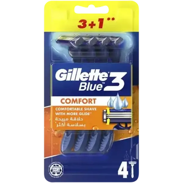 Gillette Blue3 Comfort Disposable Razors 4 Pack