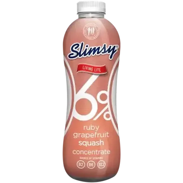 Slimsy Ruby Grapefruit 6% Squash Concentrate 1L