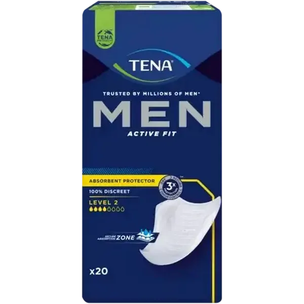 TENA Men Level 2 Adult Incontinence Pads 20 Pack