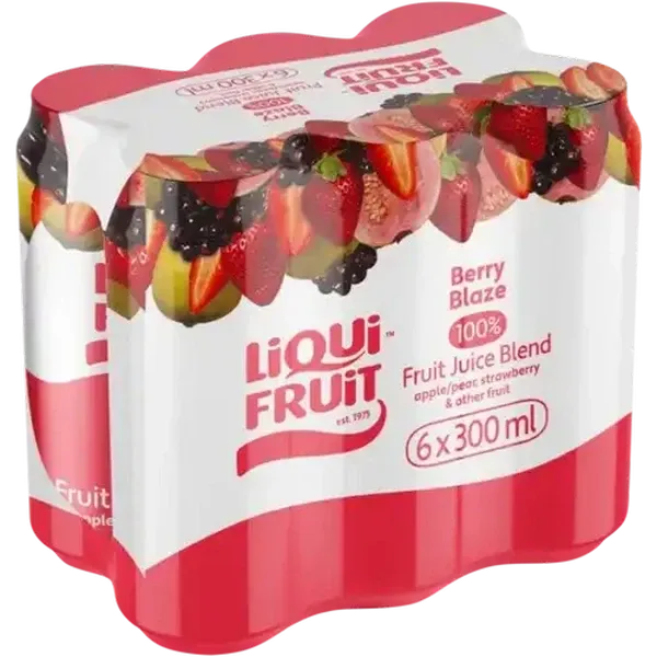 Liqui Fruit Berry Blaze 100% Fruit Juice Blend 6 x 300ml