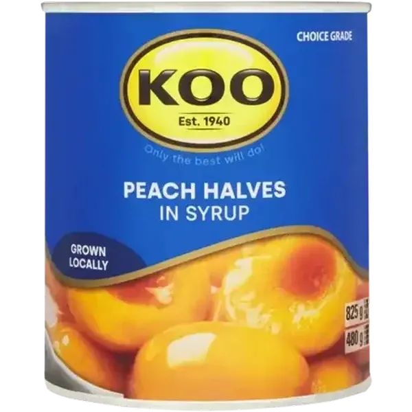 KOO Peach Halves in Syrup 825g