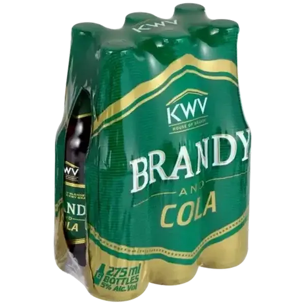KWV Brandy & Cola Bottles 6 x 275ml