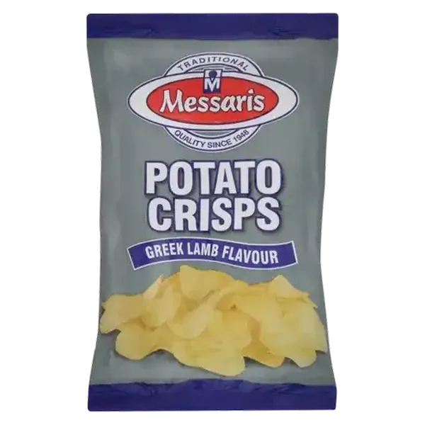 Messaris Greek Lamb Flavoured Potato Crisps 125g