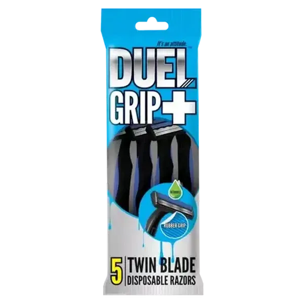 Lion Duel Grip+ Twin Blades Disposable Razors 5 Pack