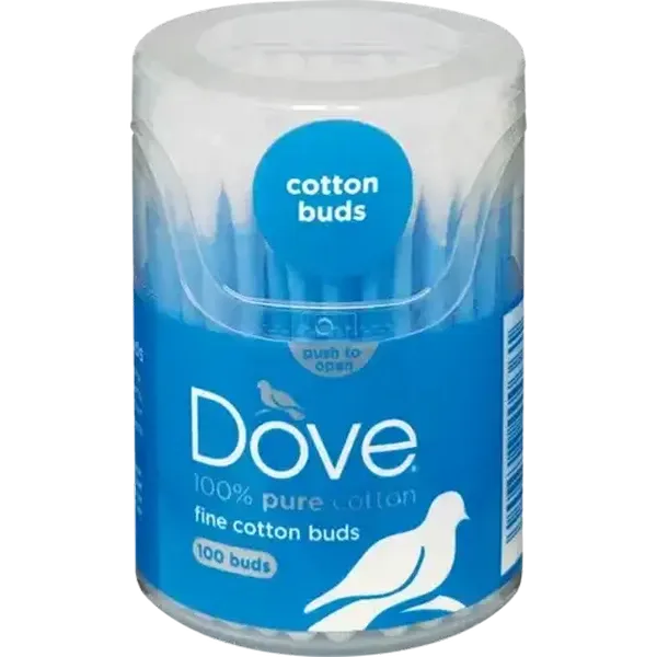 Dove Pure Cotton Fine Cotton Buds 100 Pack