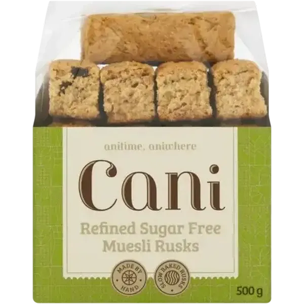 Cani Refined Sugar Free Muesli Rusks 500g