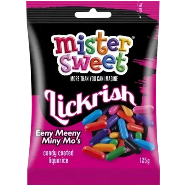 Mister Sweet Lickrish Eeny Meeny Miny Mo's 125g