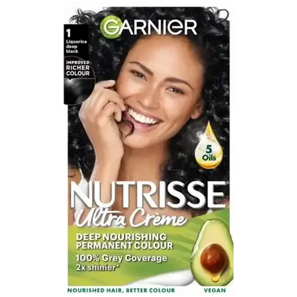 Garnier Nutrisse Ultra Crème Liquorice Deep Black Liquorice Deep Black Permanent Hair Colour