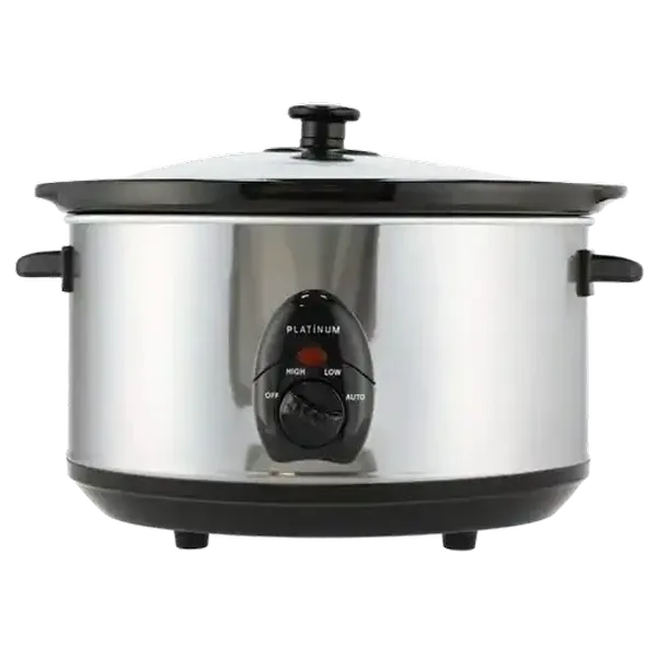 Platinum Oval Slow Cooker with Glass Lid 3.5L