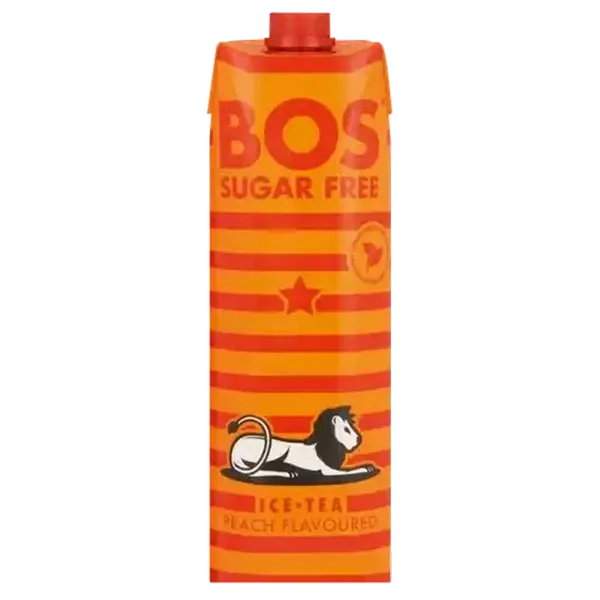 BOS Sugar Free Peach Flavoured Ice Tea Carton 1L