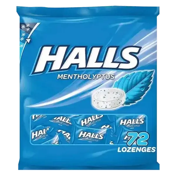 HALLS Mentholyptus Flavoured Lozenges 72 Pack