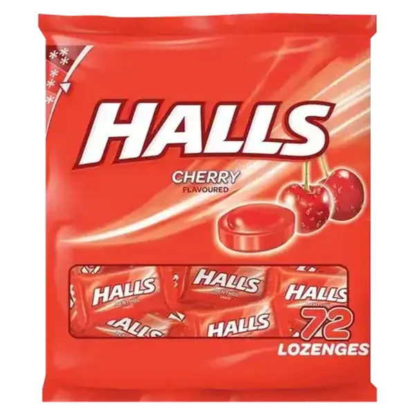 HALLS Cherry Flavoured Lozenges 72 Pack
