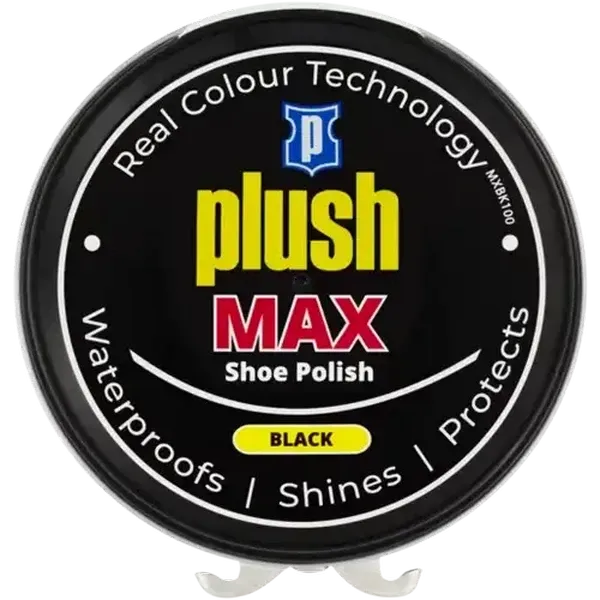 Plush Max Black Shoe Polish 100ml