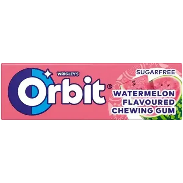 Orbit Watermelon Flavoured Sugar Free Chewing Gum 10 Pack