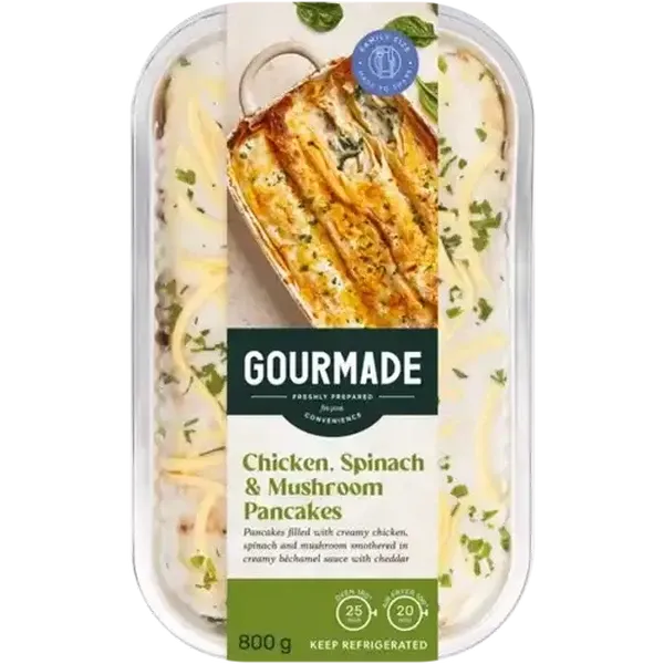Gourmade Chicken, Spinach & Mushroom Pancakes 800g