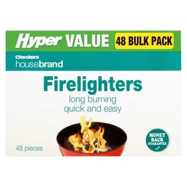 Hyper Value Checkers Housebrand Firelighters 48 Pack