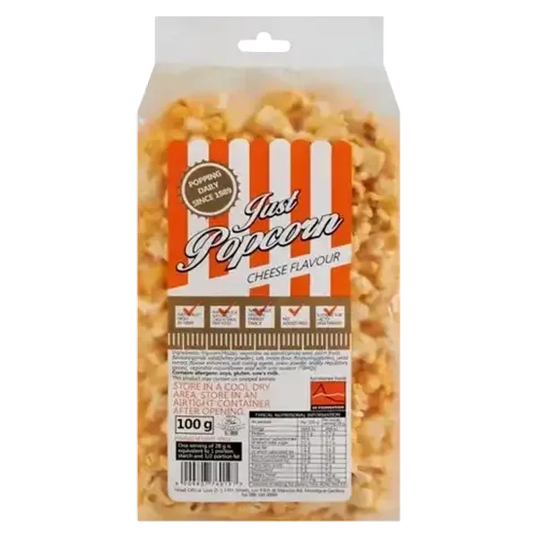 Just Popcorn Cheese Flavoured Popcorn 100g