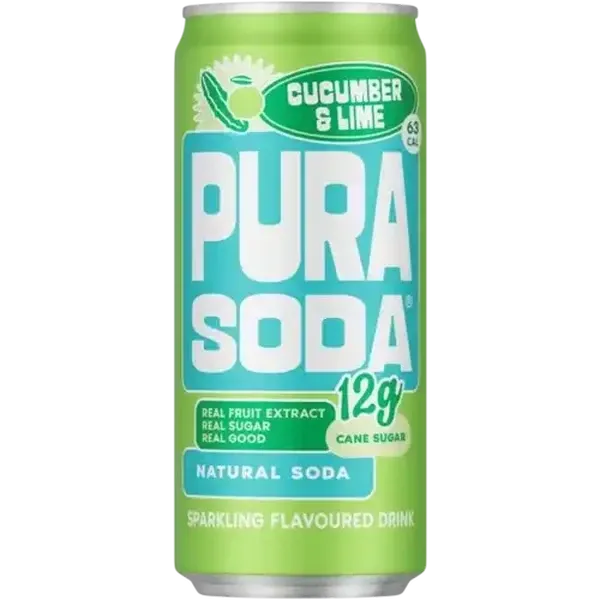 PURA Soda Cucumber & Lime Flavoured Sparkling Drink 300ml