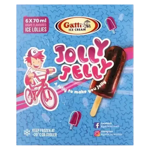 Gatti Ice Cream Jolly Jelly Ice Cream Sticks 6 x 70ml