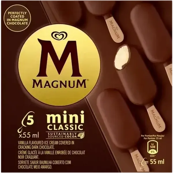 Magnum Classic Mini Ice Cream 5 x 55ml