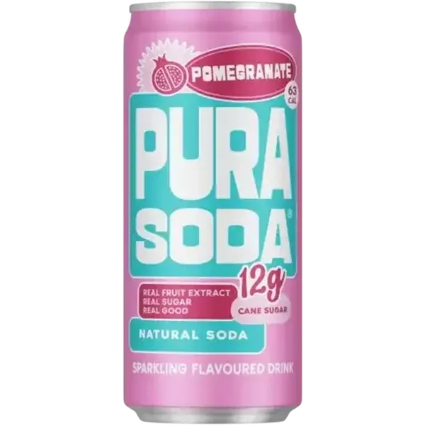 PURA Soda Pomegranate Flavoured Sparkling Drink 300ml